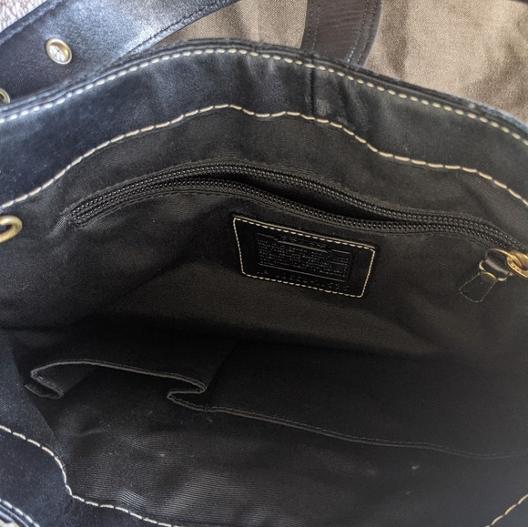 Coach Black Logo Shoulder Bag - Picture 6 of 8